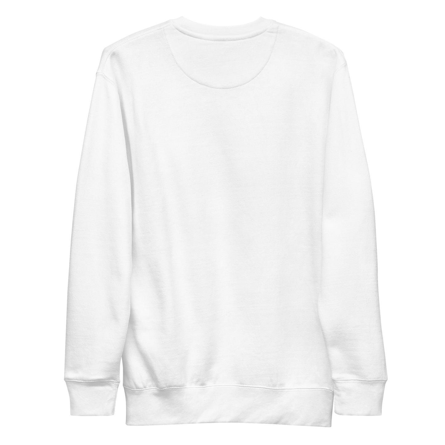 White sweatshirt on a white background