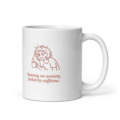 White glossy mug- Dark Roast edition